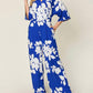 Double Take - Full Size Printed Tie Back Wide Leg Jumpsuit