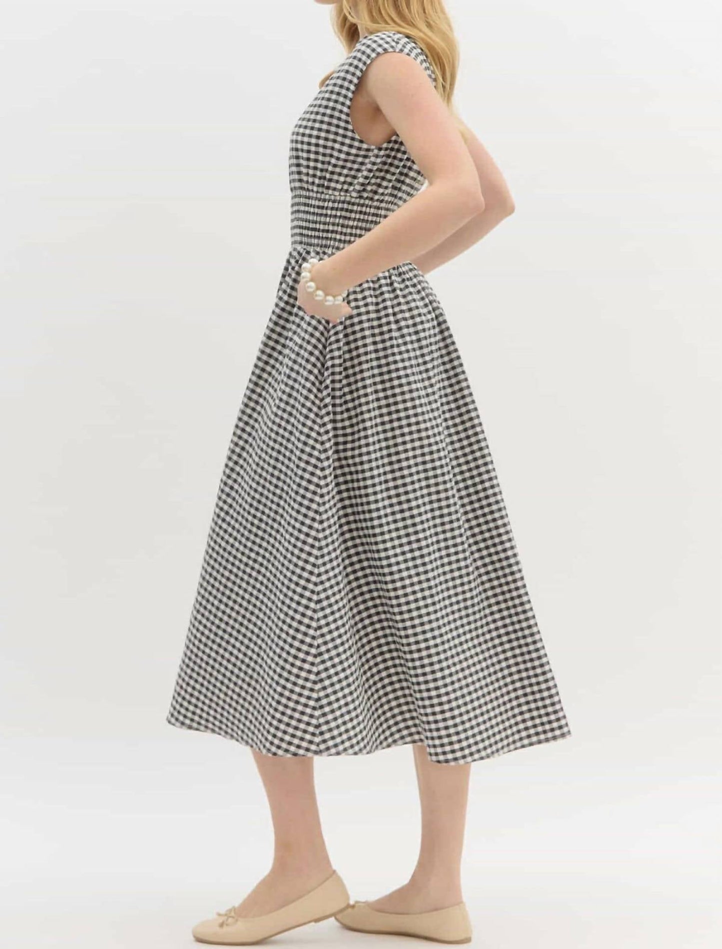 Entro - Charlotte Gingham Midi Dress