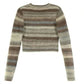 525 America - Women's Cropped Stripe Zip Front Sweater