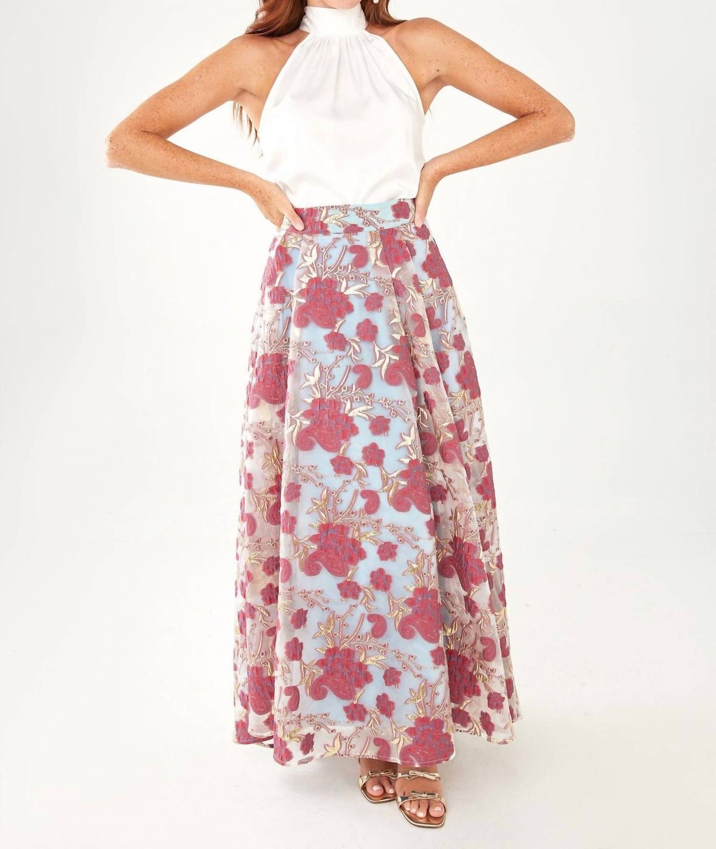 Abbey Glass - Olivia Moonlight Petal Organza Maxi Skirt