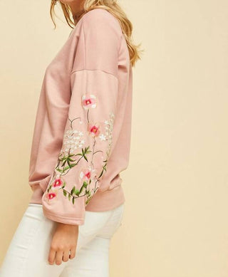 Entro - Floral Gardens Crewneck Long Sleeve Top