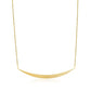 14k Yellow Gold Necklace with Polished Curved Bar Pendant