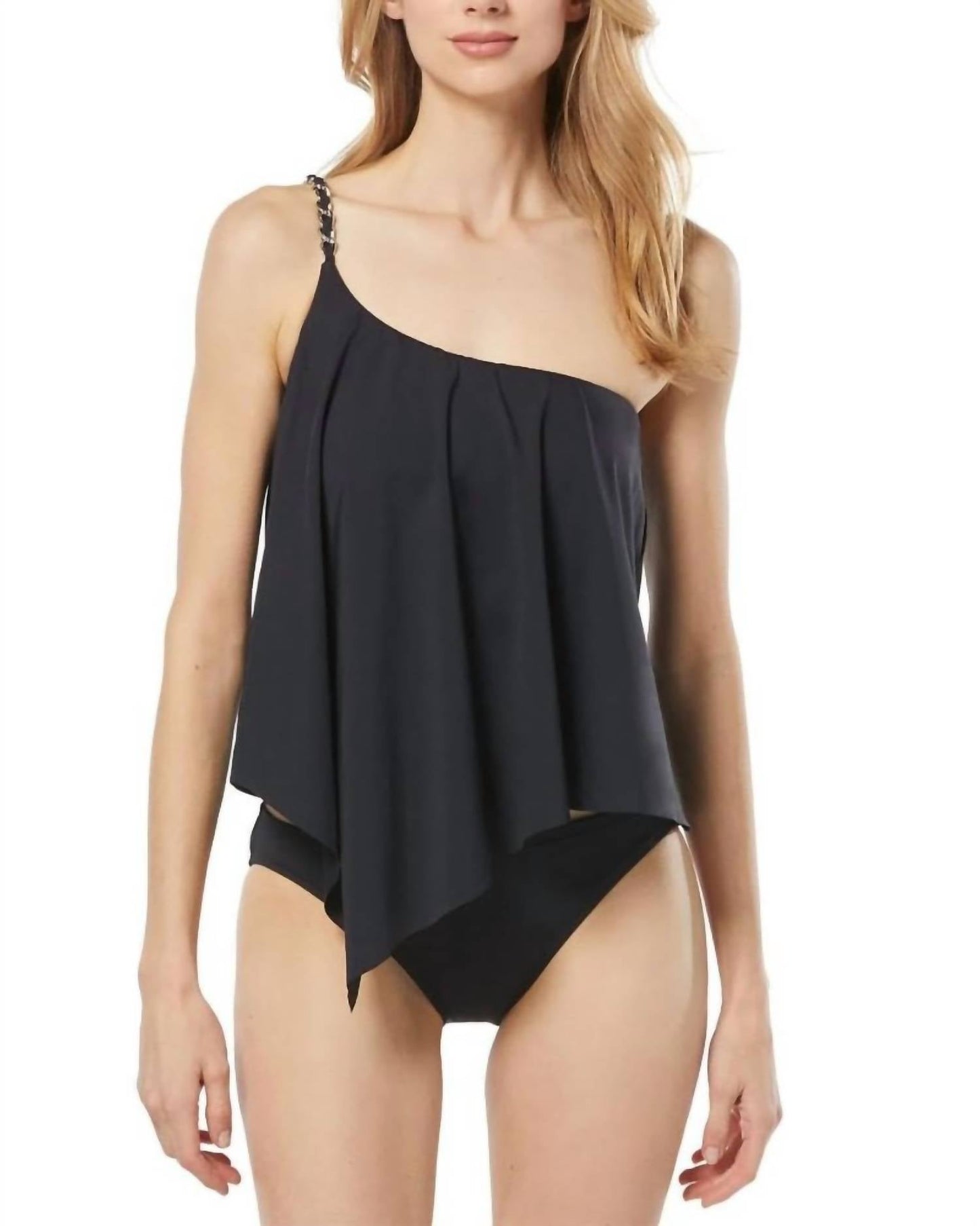 Michael Kors - ONE SHOULDER ASYMMERTRIC TANKINI SWIM TOP