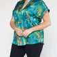 Entro - Permanent Rolled Cuffs V-Neck Top