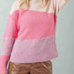 Trendsi - Very J Color Block Long Sleeve Sweater