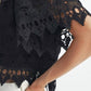 Mable - Square Neck Crochet Lace Top With Double Bow Tie