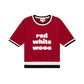Ellsworth + Ivey - Women's Red White Wooo Short Sleeve Top