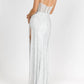 Vienna Prom - Glittering Crystal Stones Corset Long Slit Gown