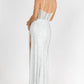 Vienna Prom - Glittering Crystal Stones Corset Long Slit Gown