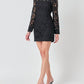 2.7 August Apparel - Eyelet Structured Mini Dress