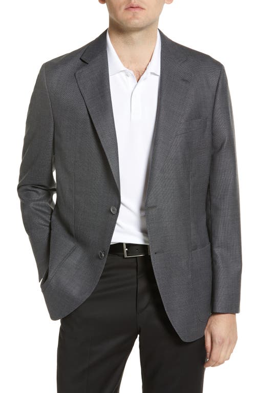 Peter Millar Tailored Wool Sport Coat in Grey, Size 54 Regular