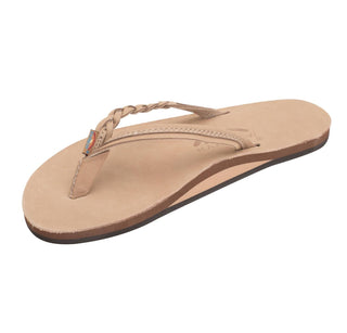 Rainbow Sandals - Women's Flirty Braidy Double Layer Leather Sandal