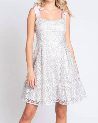 Trendsi - GeeGee Mesh Floral Embroidered Sleeveless Dress