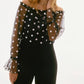 Joseph Ribkoff - Polka Dot Off-shoulder Jumpsuit