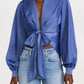 Susana Monaco - Matte Satin Tie Blouse