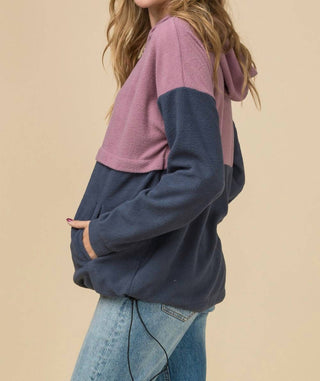 Entro - Color Block Hooded Sweatshirt