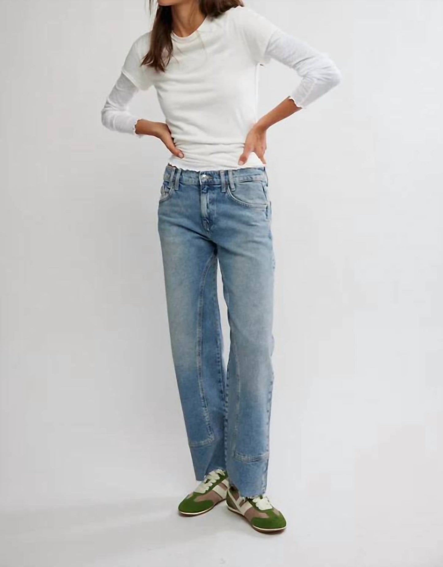 Free People - Risk Taker Mid-rise Straight Jeans