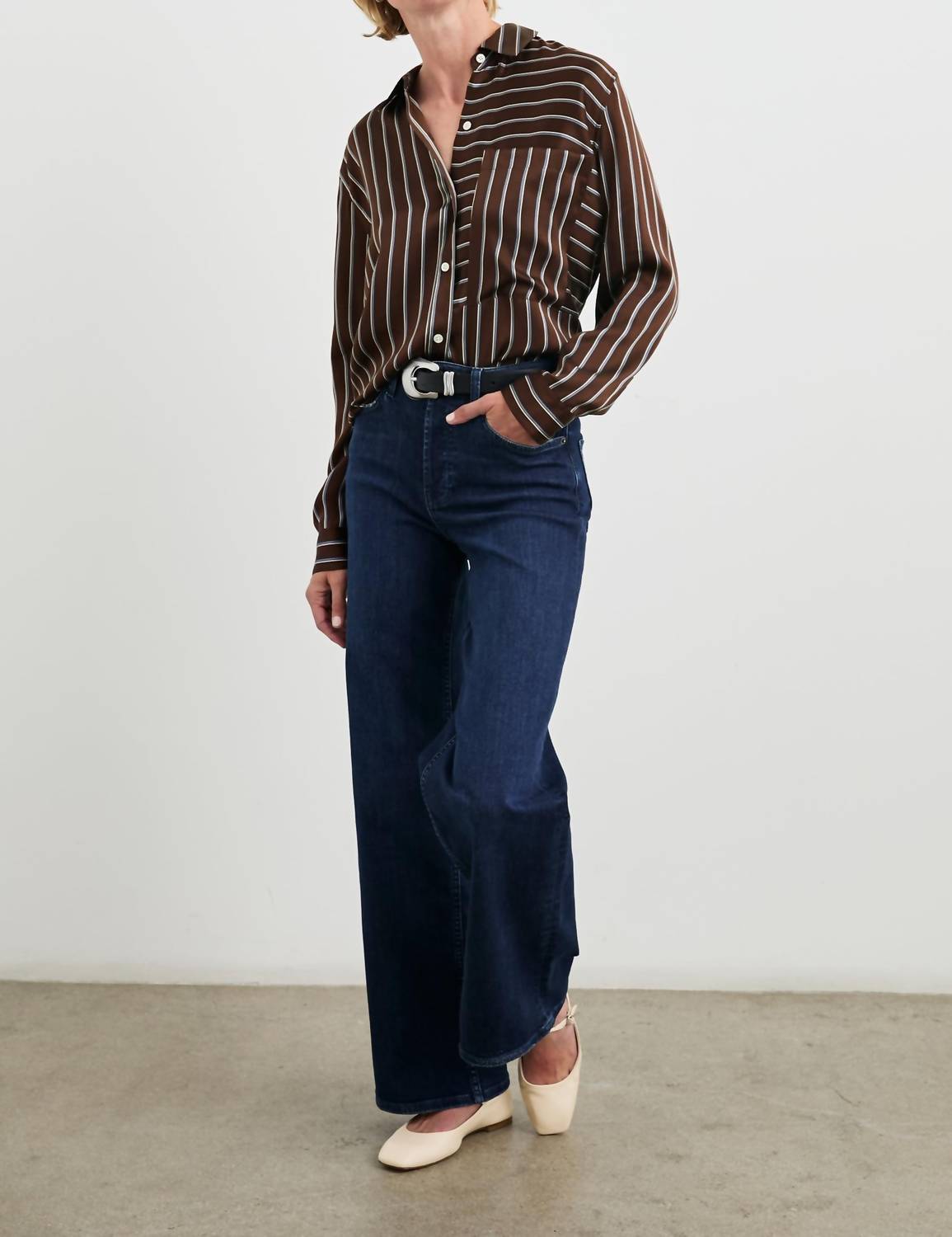 Rails - Spencer Button Front Long Sleeve Top