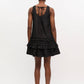 Ganni - Women's Cotton Poplin U Neck Mini Dress