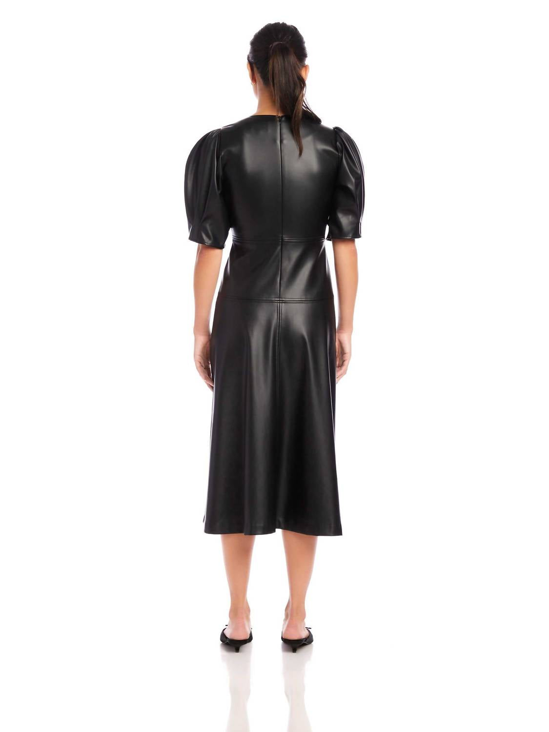 Fifteen Twenty - Sierra Faux Leather Midi Dress