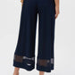 Joseph Ribkoff - High Waist Mesh Insert Wide Leg Pants