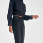 Elan - LONG SLEEVE BUTTON DOWN TWIST FRONT TOP