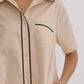 Entro - Neutral Collar Shirt Dress