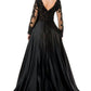 Coya Collection - Long Sleeve Satin Ball Gown
