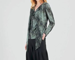 Clara Sunwoo - Crinkle Pleat Knit 2pc Cardigan And Cowl Tank Twinset