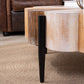 Rustic Manufactured Wood Flower-Shaped Coffee Table with Metal Legs