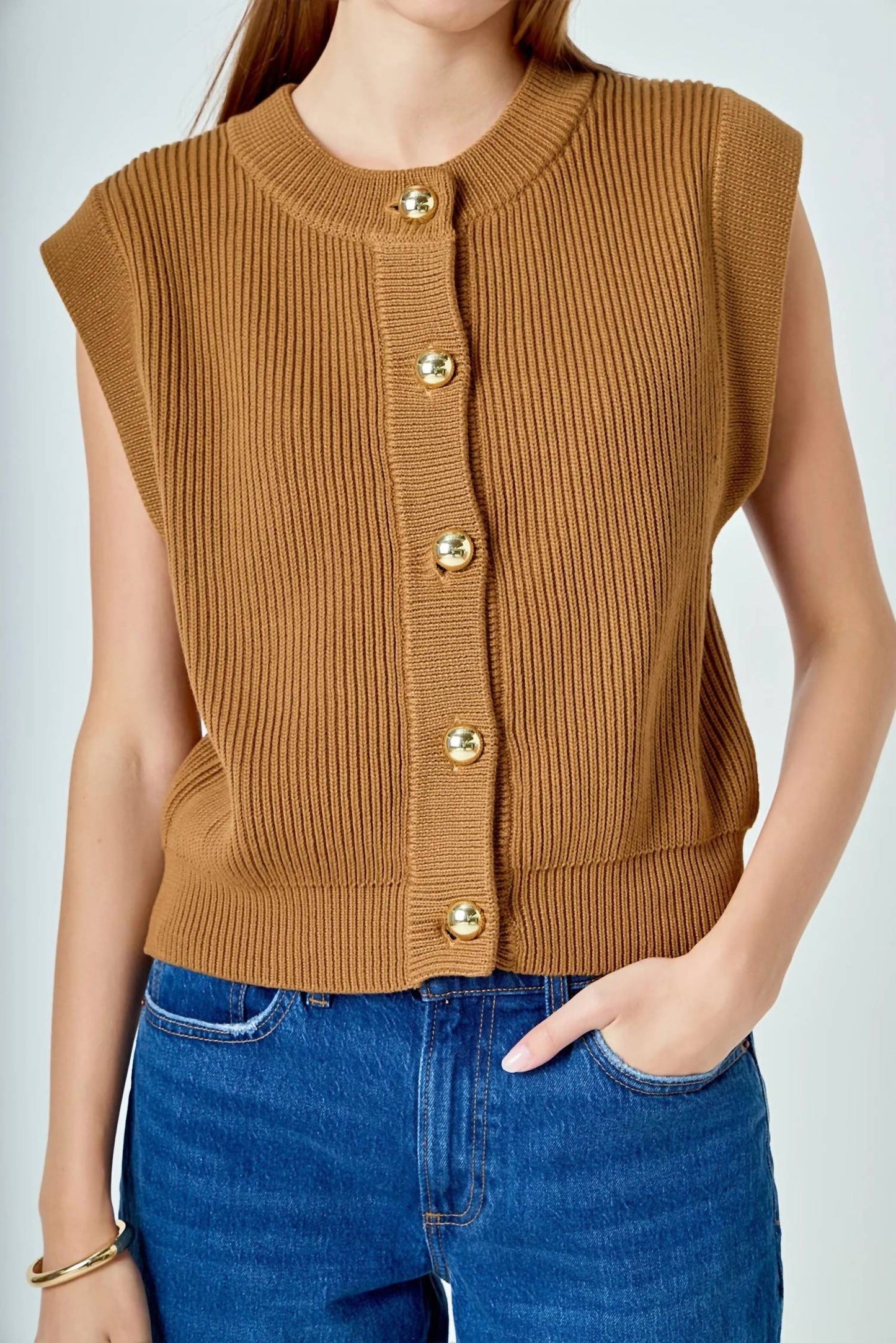 English Factory - Button Sweater Vest