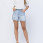 Judy Blue - High Waist Cutoff Side Slit Destroyed Shorts