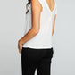 Chaser - Recycled Vintage Jersey Double V Ruffle Muscle Tank