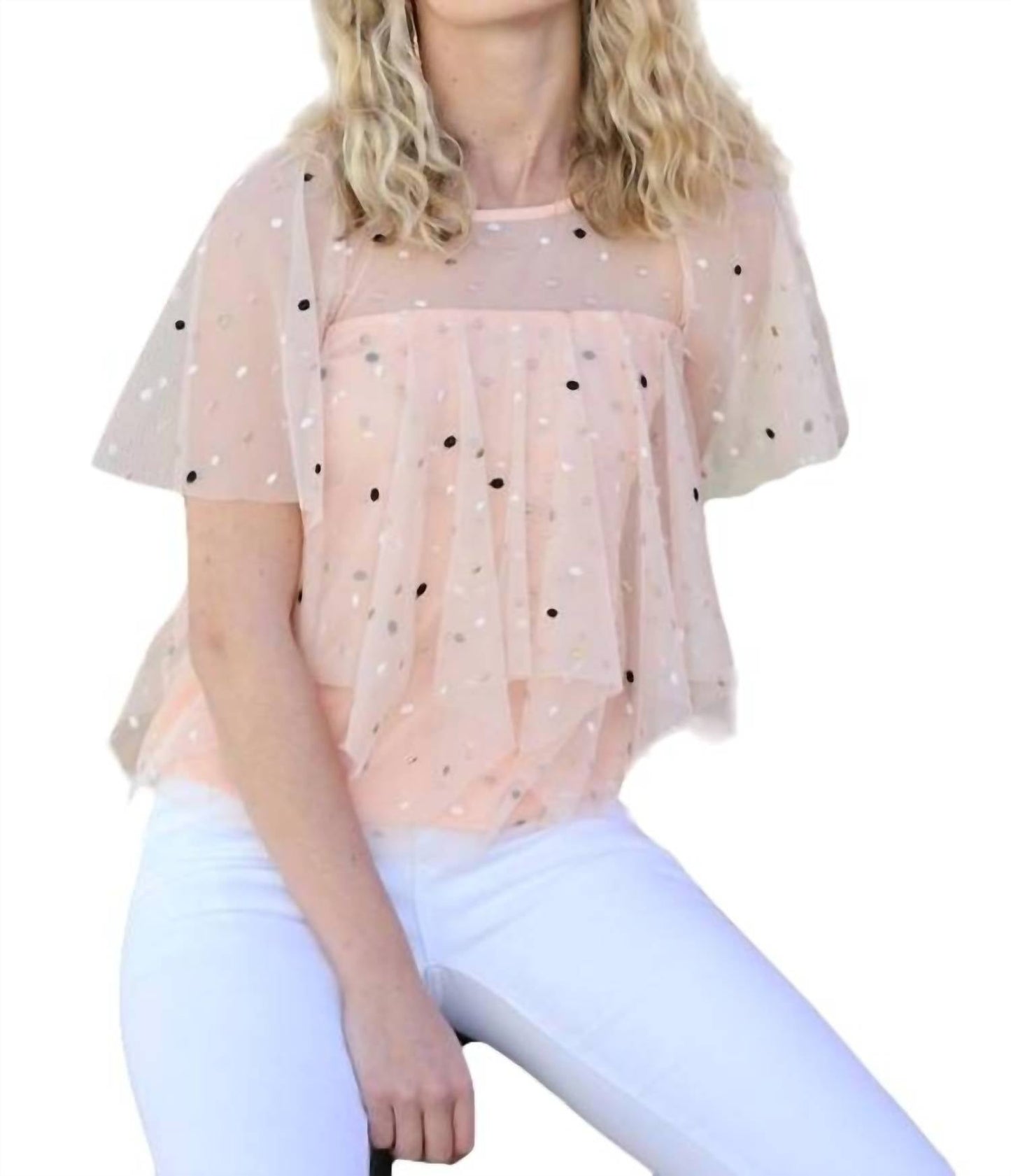 Eva Franco - Tiered Polka Dot Top