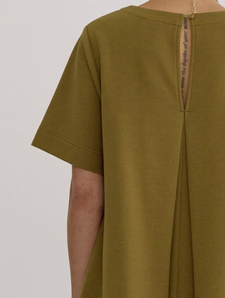 Entro - Solid Ribbed Mini Dress