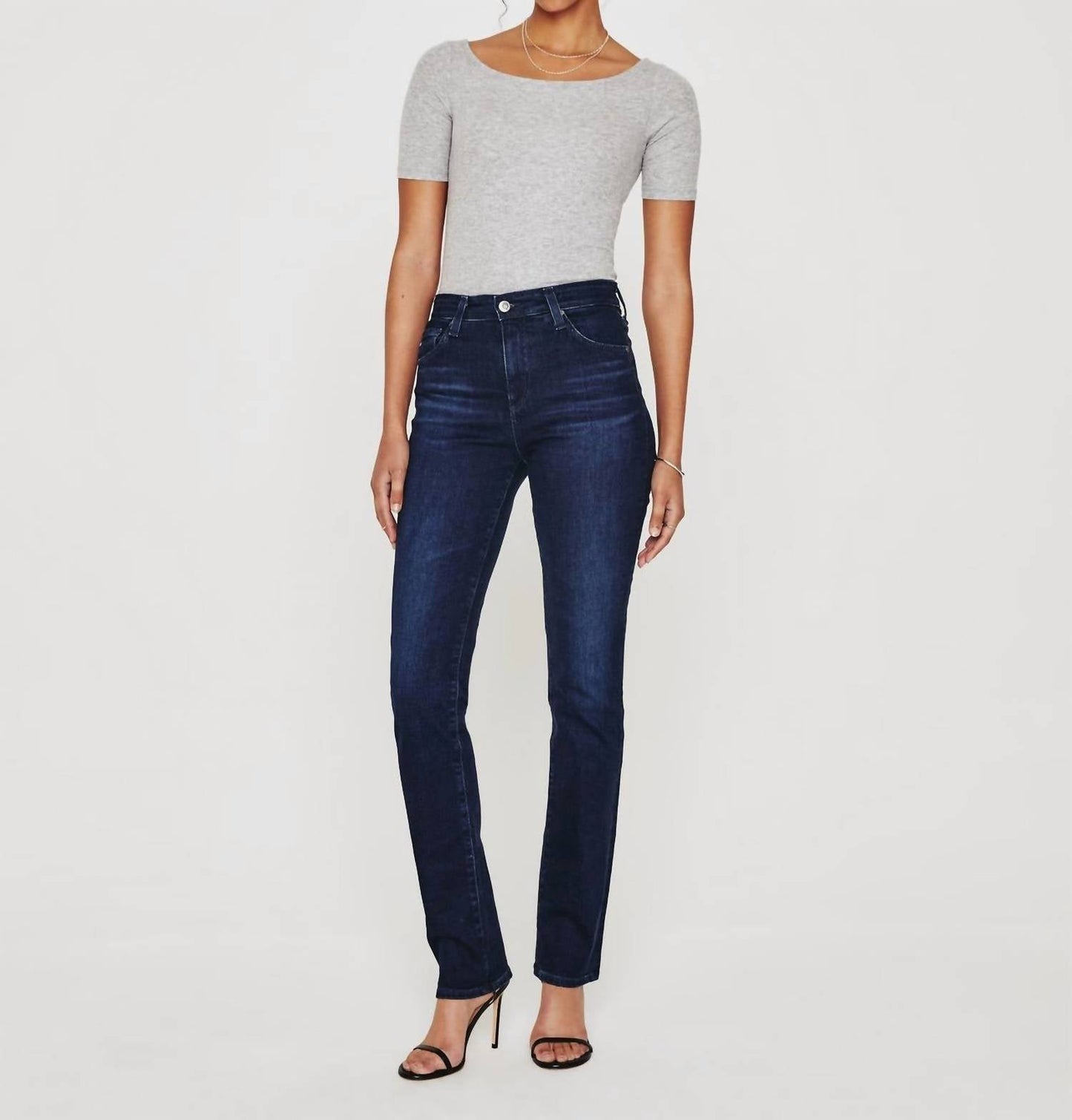 Ag Jeans - Mari Extended Mid Rise Slim Straight Jeans