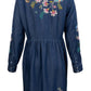 Johnny Was - Women's Malaya Embroidered Denim Dress