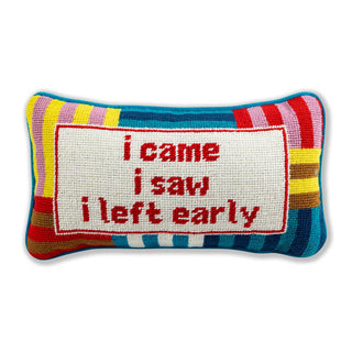 Furbish Studio - I Came I Saw Needlepoint Pillow