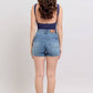 Judy Blue - High Waist Tummy Control Cool Denim Double Waistband Shorts