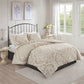 King/Cal King 3 Piece Tufted Cotton Chenille Damask Duvet Cover Set