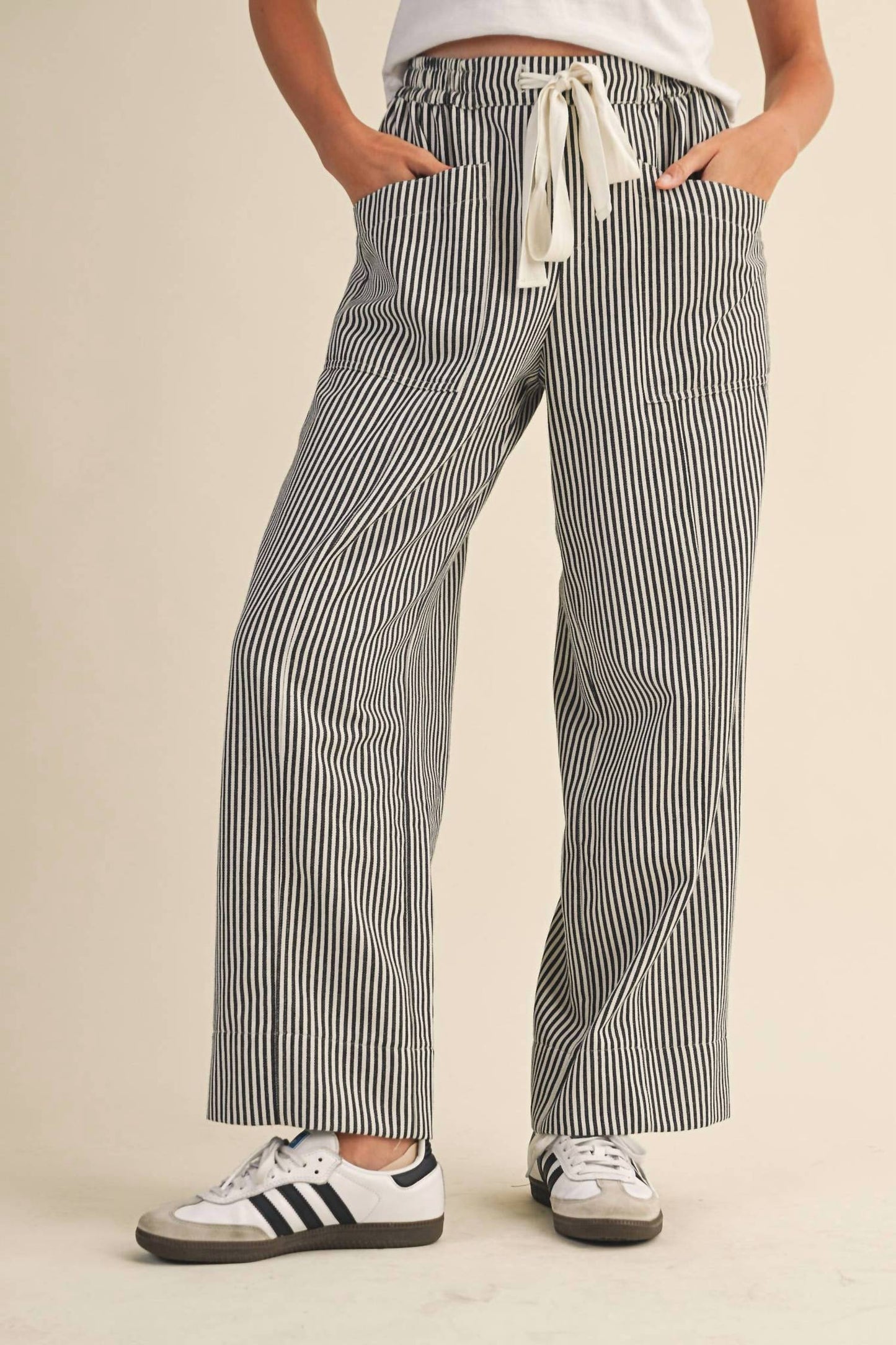 &Merci - Striped Wide Leg Pants