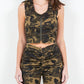 American Bazi - Zip Up Crop Denim Vest