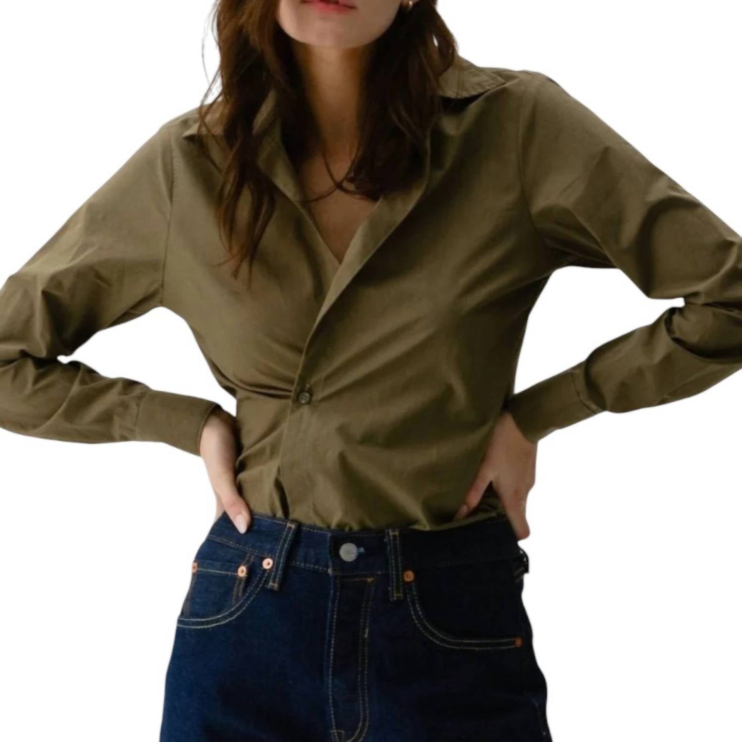 Cissa - Fitted Paper Cotton Solids Shirt