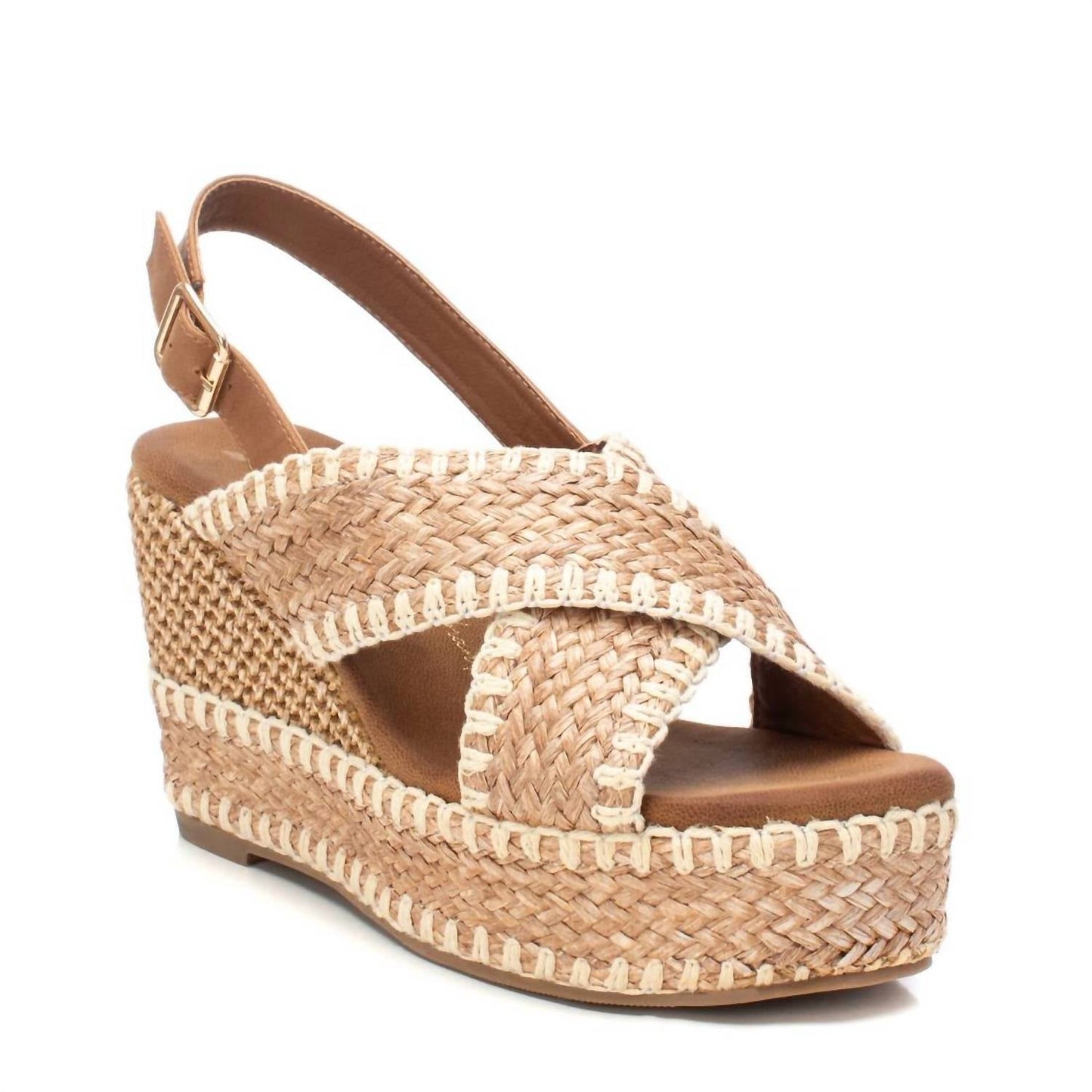 Xti - Women's Raffia Wedge Sandals