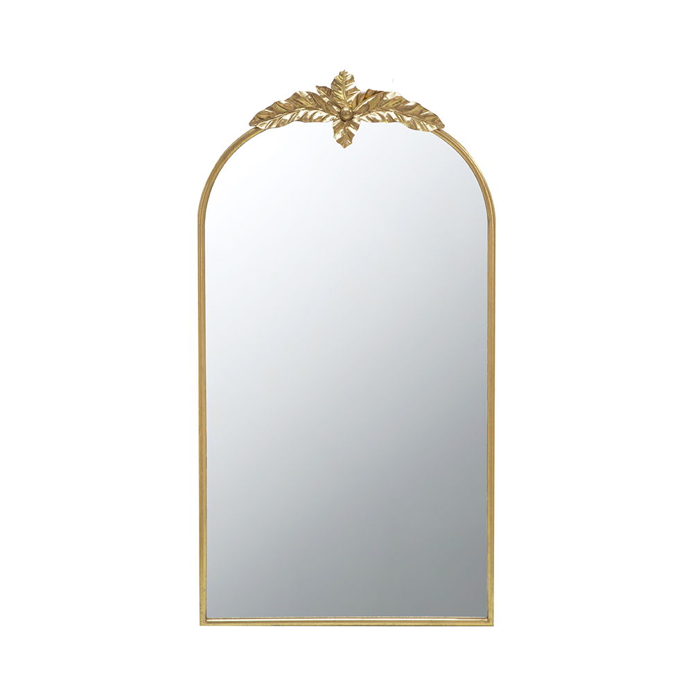 Arched Wall Mirror with Metal Frame