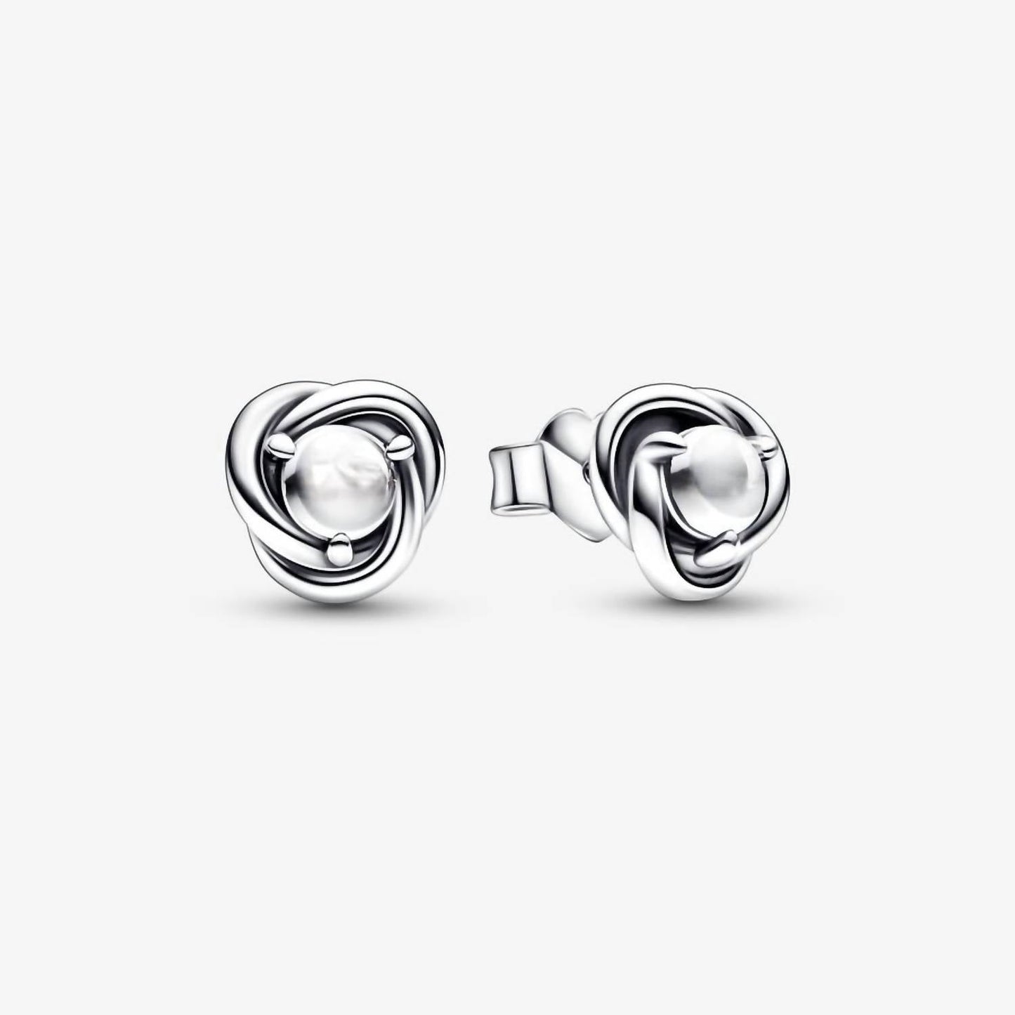Pandora - Women's April Birthstone Eternity Circle Stud Earrings