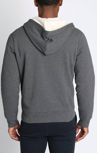 Jachs New York - Recycled Jacquard Sherpa Lined Full Zip Hoodie