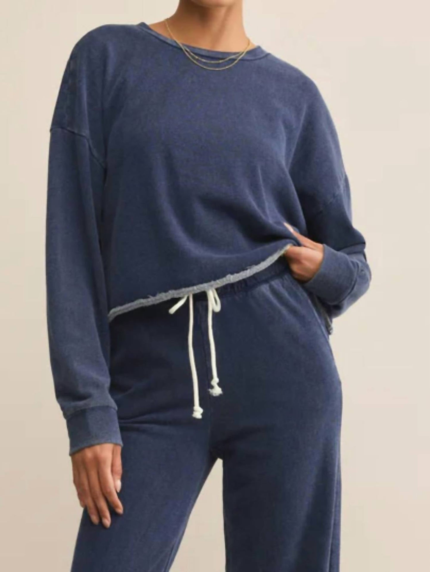 Z Supply - Circuit Knit Denim Sweatshirt