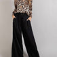 Ee:Some - Leopard Print Button Up Blouse