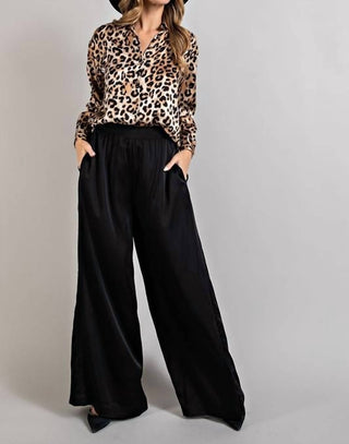 Ee:Some - Leopard Print Button Up Blouse